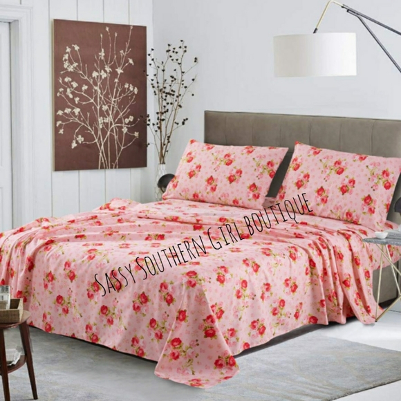🆕⭐ Country pink rose Sheet set - Picture 6 of 15